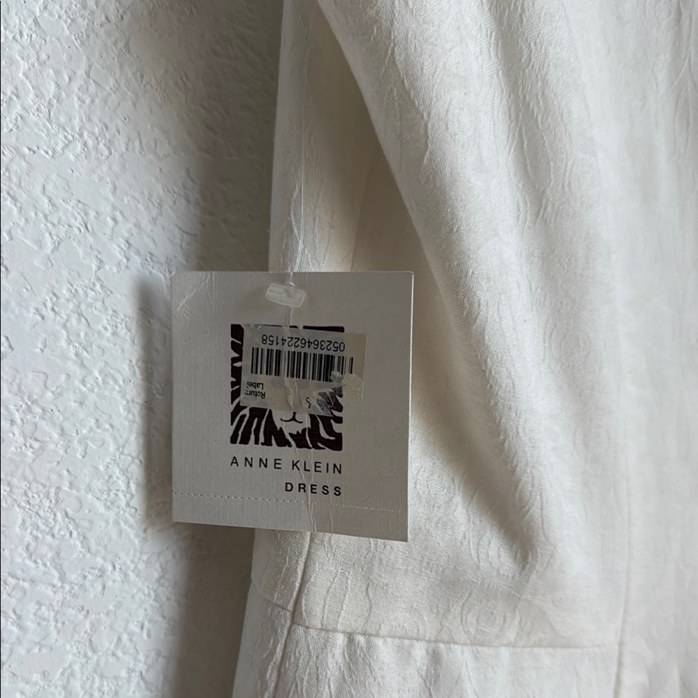 Anne Klein Cream Flutter Sleeve Midi Dress for Weddings - Picture 7 of 11